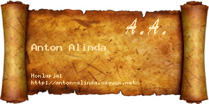Anton Alinda névjegykártya